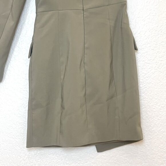 Lavish Alice One Shoulder Blazer Cocktail Mini Dress in Sage Green size 2 (US) - Picture 10 of 16